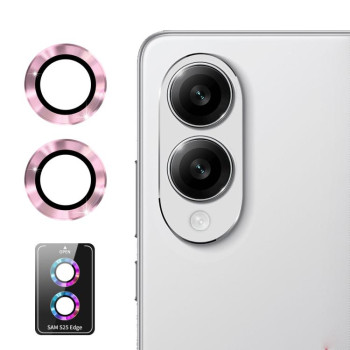 Захисне скло на камеру ENKAY Aluminium Samsung Galaxy S25 Edge - рожеве