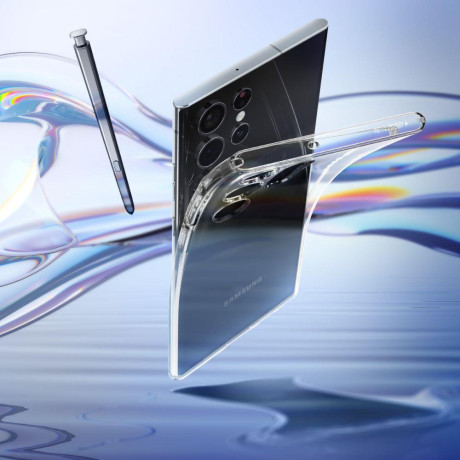 Оригинальный чехол Spigen Liquid Crystal на Samsung Galaxy S22 Ultra - Crystal Clear