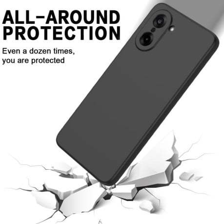 Силиконовый чехол Solid Color Liquid Silicone на OnePlus Nord CE5/Ace 5 Racing - черный