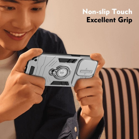 Протиударний чохол Sliding Camshield Ring Holder  для Samsung Galaxy A56 - сірий