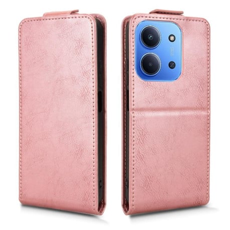 Флип-чехол Magnetic Vertical Flip Leather на Xiaomi Redmi 15C 5G / 4G EU 173mm / Poco C85 5G - золото