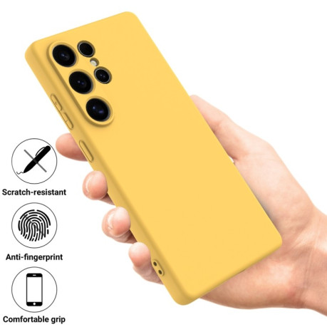 Силіконовий чохол Solid Color Liquid Silicone  для Samsung Galaxy S25 Ultra 5G - жовтий