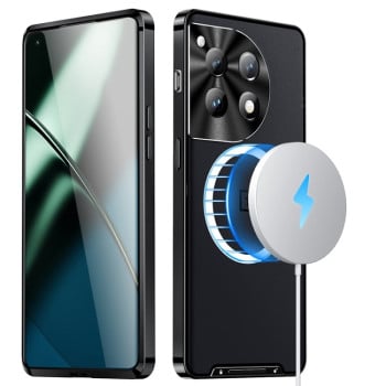 Протиударний чохол Frosted Meta (MagSafe) для OnePlus 12 - чорний