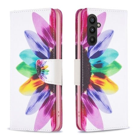 Чохол-книжка Colored Drawing Pattern для Samsung Galaxy A25 5G - Flower