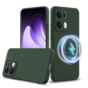 Силіконовий чохол Shockproof Silicone Magsafe для OPPO Reno13 Pro 5G Global - зелений
