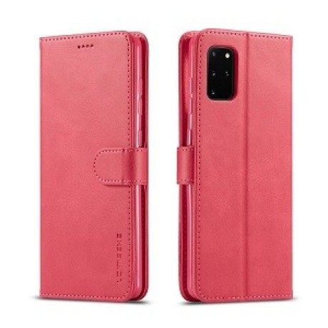 Чехол книжка LC.IMEEKE Calf Texture на Samsung Galaxy А71 - пурпурно- красный