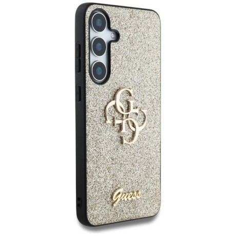 Оригінальний чохол Guess Big 4G Metal Logo Fixed Glitter для Samsung Galaxy S25 Plus - Gold