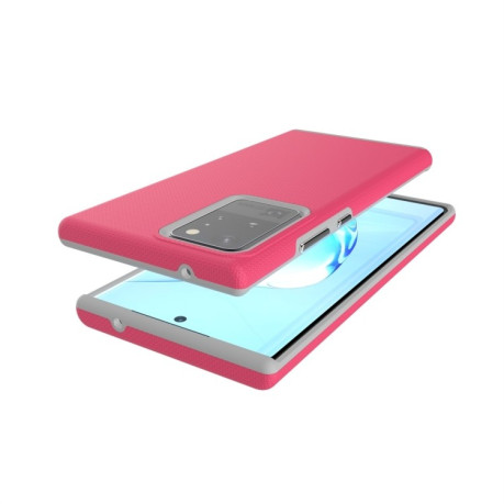 Противоударный чехол HMC Anti-slip Armor Texture на Samsung Galaxy Note 20 Ultra - пурпурно-красный