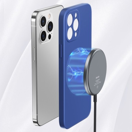 Силіконовий чохол Benks Silicone Case (з MagSafe Support) для iPhone 14/13 - синій