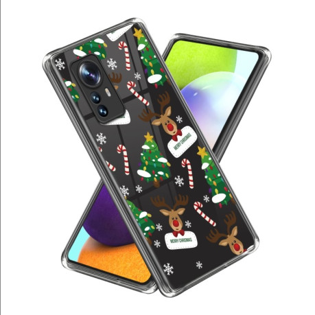 Противоударный чехол Christmas Patterned для Xiaomi 12 Pro - Little Elk