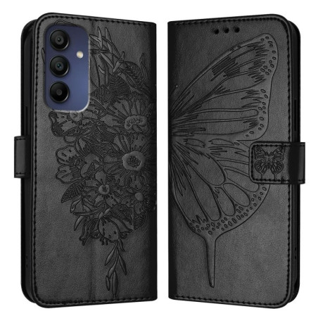 Чохол-книжка Embossed Butterfly для Samsung Galaxy A16 5G - чорний