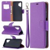 Чехол-книжка Litchi Texture Pure Color на Samsung Galaxy A32 4G- фиолетовый