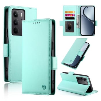 Чохол-книжка Side Buckle Magnetic Frosted Leather на Realme C75 / Realme 14x - зелений