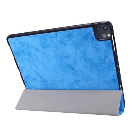 Чехол-книжка Silk Texture Horizontal Deformation Flip на iPad Pro 12.9 (2020) - голубой
