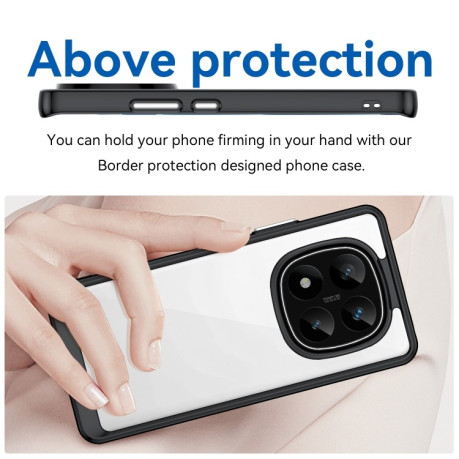 Противоударный чехол Colorful Acrylic Series для Xiaomi Redmi Note 14 Pro+ 5G - черный