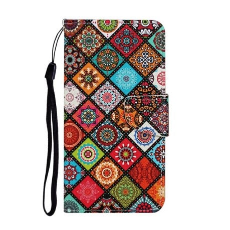 Чохол-книжка Colored Drawing Pattern для Samsung Galaxy S23 Ultra 5G - Ethnic Style