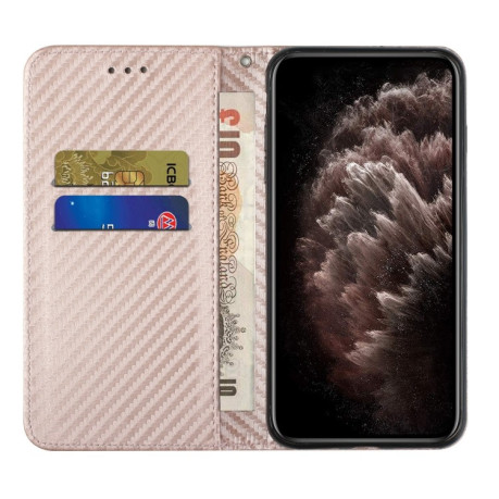Чохол-книжки Carbon Fiber для Samsung Galaxy A54 - рожеве золото