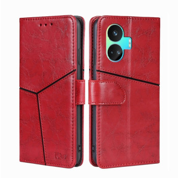 Чохол-книжка Geometric Stitching для Realme GT Neo5 SE - червоний