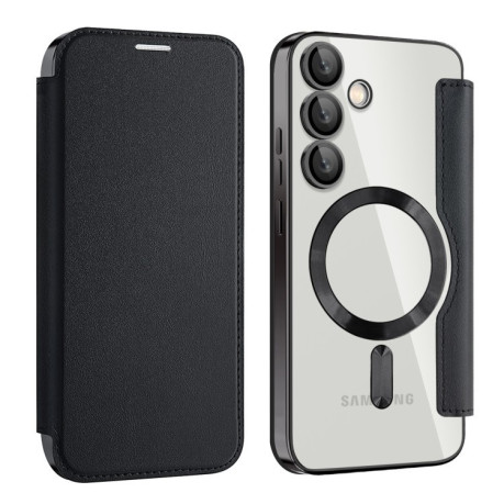 Чохол-книжка Shield MagSafe RFID Anti-theft Leather для Samsung Galaxy S24 FE 5G - чорний