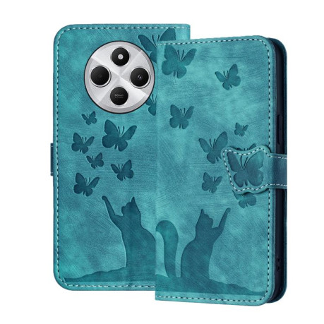 Чохол-книжка Cat Embossing Pattern на Xiaomi Redmi A4 5G - блакитний