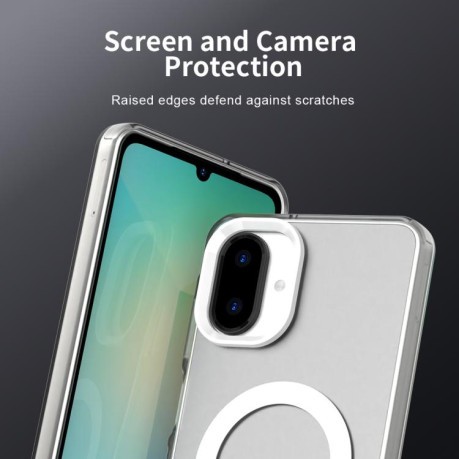 Противоударный чехол Candy Magsafe PC Hybrid TPU для Samsung Galaxy A07 4G - белый