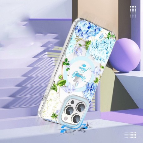 Чехол противоударный with Magsafe Magnetic Shockproof для iPhone 12 Pro Max - Floral