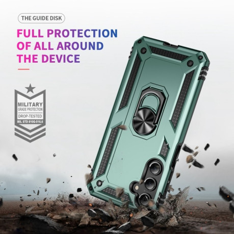 Противоударный чехол HMC 360 Degree Rotating Holder на Samsung Galaxy A16 5G - зеленый