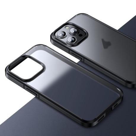 Противоударный чехол Wlons Ice Crystal для iPhone 15 Pro - черный