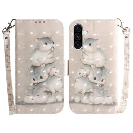 Чохол-книжка 3D Colored Horizontal Flip Leather  для Samsung Galaxy A26 5G - Squirrels