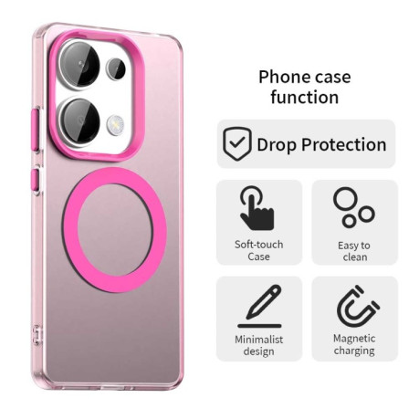 Противоударный чехол MagSafe Holder PC Hybrid для Xiaomi Redmi Note Redmi Note 14S/ 13 Pro 4G / POCO M6 Pro 4G - красный