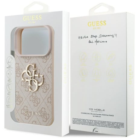 Оригинальный чехол Guess 4G Big Logo на iPhone 17 Pro - Pink