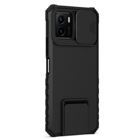 Чохол протиударний Stereoscopic Holder Sliding для Vivo Y15s / Y15a - чорний