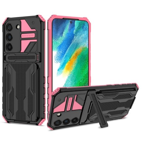 Противоударный чехол Armor Card для Samsung Galaxy S22 5G - розовый