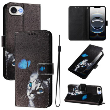 Чехол-книжка Colored Drawing Pattern для iPhone 16e - разноцветный