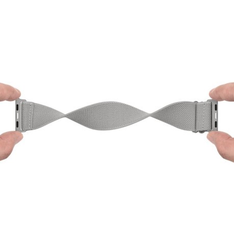 Ремінець Polyester Nylon для Apple Watch 10 46mm/Ultra 49mm / Series 8/7 45mm / 44mm / 42mm/45mm/44mm/42mm - сірий