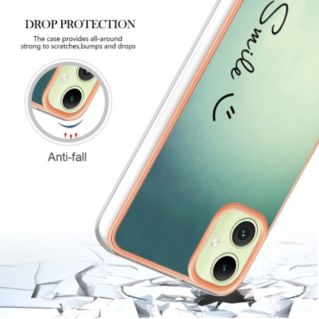 Противоударный чехол Electroplating IMD для Samsung Galaxy A05 - Smile