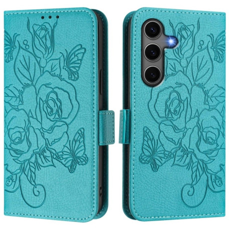 Чохол-книжка Magnetic RFID Anti-theft Leather  для Samsung Galaxy S25+ 5G - блакитний
