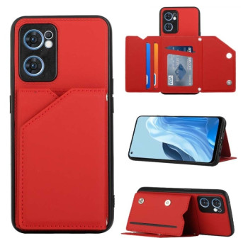Противоударный чехол Skin Feel для OPPO Reno7 5G - красный