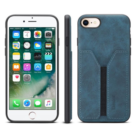 Противоударный чехол Denior D07 DV Elastic Card Slot для iPhone 16e - синий