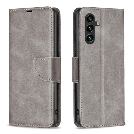 Чехол-книжка Retro Lambskin Texture для Samsung Galaxy A35 - серый