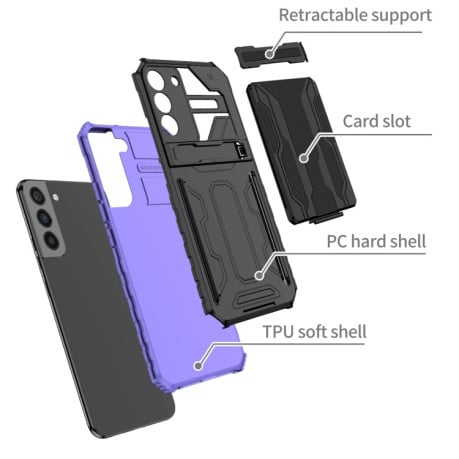 Протиударний чохол Armor Card для Samsung Galaxy S23 5G - фіолетовий