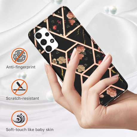 Протиударний чохол Marble Flower для Samsung Galaxy A23 5G/4G - Black Flower