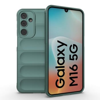 Силиконовый чехол Magic Flannel для Samsung Galaxy M16 5G - зеленый