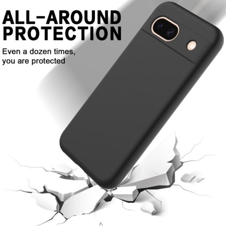 Силиконовый чехол Solid Color Liquid Silicone на Google Pixel 8a - черный