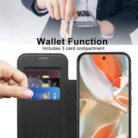 Чохол-книжка Shield MagSafe RFID Anti-theft Leather для Google Pixel 9 Pro XL - чорний