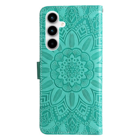 Чохол-книжка Embossed Sunflower для Samsung Galaxy A35 - зелений