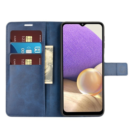 Чехол-книжка Retro Calf Pattern Buckle для Samsung Galaxy A32 4G - синий