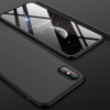 Чохол GKK Three Stage Splicing Full Coverage Case на iPhone XS Max-чорний