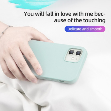 Силиконовый чехол Mutural Yuemu Series для iPhone 13 Pro Max - голубой
