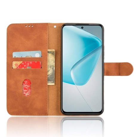 Чохол-книжка Skin Feel Magnetic для Infinix Hot 50 Pro+ - коричневий